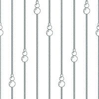 Beads gold thin with pendants from beads vertical stripes. Christmas, New Year, winter Line art is a simple hand-drawn illustration in black and white ink. Seamless pattern EPS vector