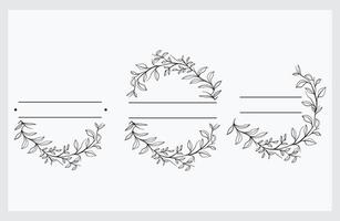 leaves branch border design vector