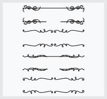 curvy line borders designs vector