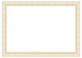 A blank certificate frame with a border vector