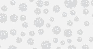 gray virus pattern with microscopic bacteria cells on white background vector