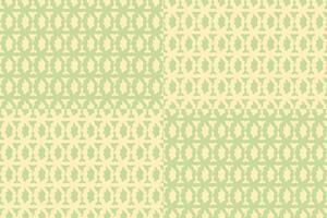Vintage seamless geometric lattice pattern in soft green and beige tones vector