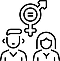 Opposite gender symbol icon in linear style vector