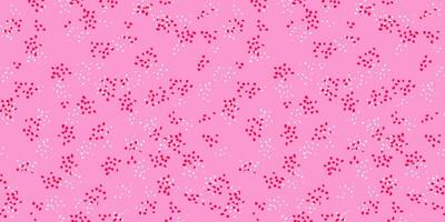 Seamless polka dots pattern on pink background. hand drawn sketch. Plain minimalist ornament with abstract shape random dots, spots, drops snowflakes vector