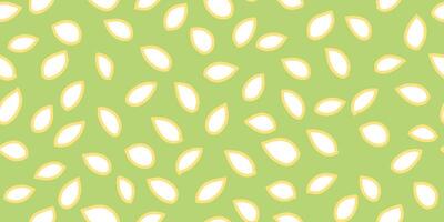 Seamless pattern featuring abstract drops with outlines on a green background. Organic shapes, modern design is ideal for textiles, branding, wallpapers, packaging, and digital prints. vector