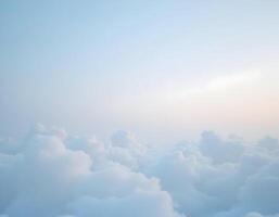 Cloudscape, Blue sky with cloud and sun, 3d render photo