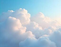 Blue sky background with white clouds. photo