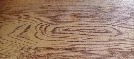A close up of a wooden table with a pattern photo