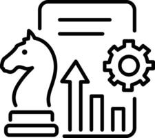 A line icon depicting a business strategy vector