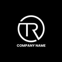 TR circle business logo design vector