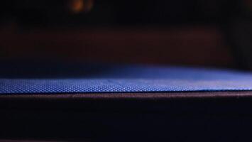 A blue cloth on top of a table photo