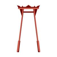 An illustration of a Giant Swing, a traditional Thai religious structure, in a simplified, flat design. This image is perfect for cultural and travel related designs. vector