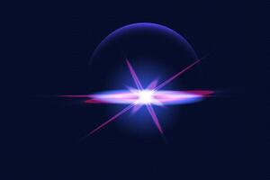 Neon Light Flare and glowing Lens Effect for editing and design with a modern touch vector