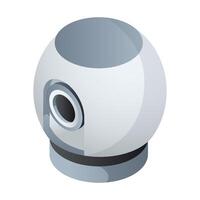 Security camera isolated isometric icon. illustration cctv on white background. isometric icon security camera vector