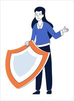 Digital signature and data protection and user engagement in digital marketing vector