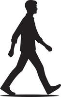 Silhouette of a man walking illustration vector