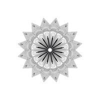Monochrome Mandala Design with Geometric Shapes and Floral Motifs for Calmness and Spiritual Connection vector