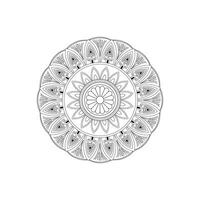 Elegant Mandala Art with Symmetrical Patterns and Delicate Linework in Black and White for Mindfulness and Meditation vector