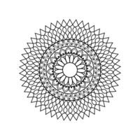 Symmetrical Mandala Design in Black and White with Geometric Shapes and Spiritual Symbols for Tranquil Meditation vector