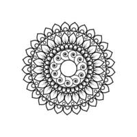 Mandala Artwork with Radial Composition and Decorative Medallion Elements in Black and White vector