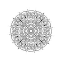 Monochrome Mandala Art with Balanced Composition and Decorative Borders for Spiritual Mindfulness and Calm vector