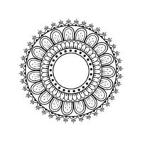 Decorative Mandala Drawing with Concentric Circles vector