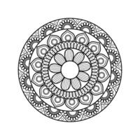 Black and White Mandala Artwork with Symmetrical Geometry and Ornate Details for Spiritual Reflection and Meditation vector