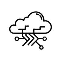 Cloud computing icon illustration cloudy vector