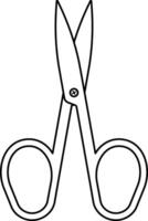 illustration of manicure scissors with black outline and no background vector