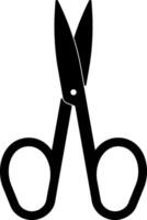 black icon of manicure scissors without background vector