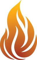 illustration of fire or bonfire without background vector