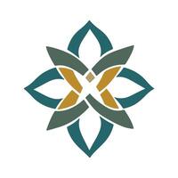 Abstract Geometric Floral Pattern Icon or Logo Design Template vector
