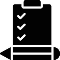 Requirement, Survey, Check List Glyph Solid Icon vector