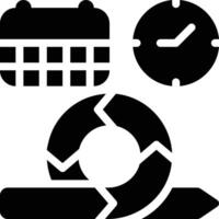 Scheduling, Schedule, Time Glyph Solid Icon vector