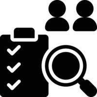 Beta Testing, User Testing, User Acceptance Glyph Solid Icon vector