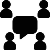 Communication, Team, Group Glyph Solid Icon vector