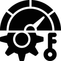 KPI, Report, Key Glyph Solid Icon vector