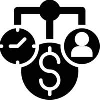 Resource Allocation, Allocation, Task Management Glyph Solid Icon vector