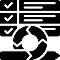 Task Management, Agile, Development Glyph Solid Icon vector