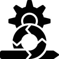 Agile Development, Scrum Glyph Solid Icon vector