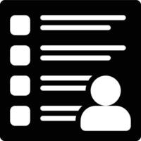 User Requirements, Document, Profile Glyph Solid Icon vector