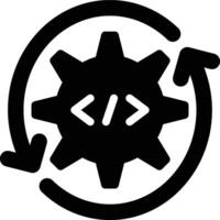 Software Development, Life Cycle, Lifecycle Glyph Solid Icon vector