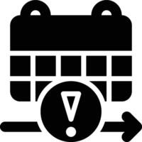 Deadline, Time Limit, Date Glyph Solid Icon vector