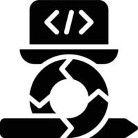 Programming, Coding, Agile Glyph Solid Icon vector