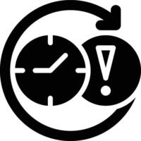Time Limit, Deadline, Time Glyph Solid Icon vector