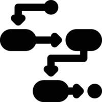 Activity Diagram, Flow Chart, Workflow Glyph Solid Icon vector