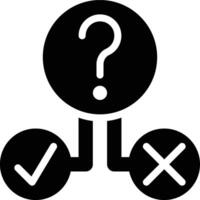 Decision Making, Decision, Question Glyph Solid Icon vector