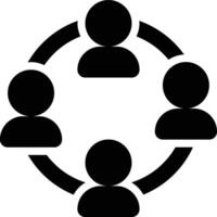 Collaboration, Team, Group Glyph Solid Icon vector