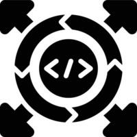 Continuous Deployment, Continuous Delivery, Continuous Glyph Solid Icon vector