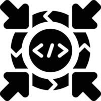 Continuous Integration, Continuous, Development Glyph Solid Icon vector
